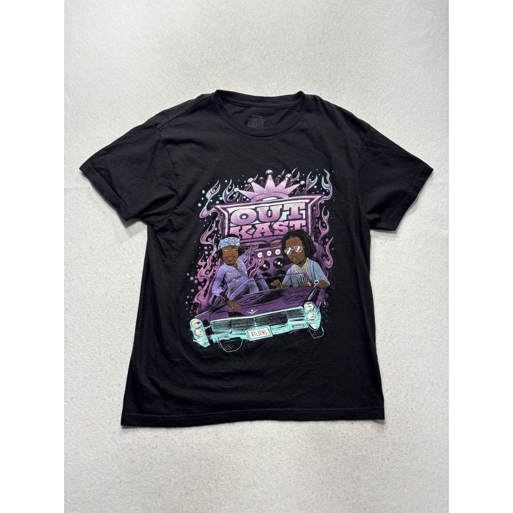 Outkast Shirt Mens Medium Black ATLiens Car Graphic Tee Hip Hop Rap Band